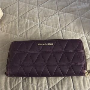 Michael Kors Purple Quilted Wallet